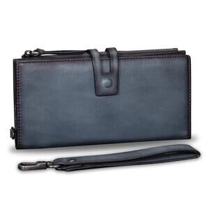 5131 Leather Wallet Vintage Handbag Cowhide Long Purse Money Clip Card Case
